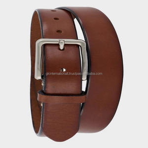Durable Handmade <b>Men's</b> Fashion Leather Casual <b>Belt</b> in <b>Brown</b> Finish Full Grain Genuine Leather Solid Matt Finish Brass Buckle - Product Image 5