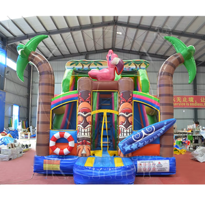 Parque Acuático Inflable Comercial, Tobogán Acuático Inflable de PVC Grueso, Equipo de Juego Acuático para Niños, para Jardín, Verano - Product Image 1