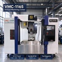 Centre d'usinage vertical CNC Ryan VMC1165 avec système Fanuc Mitsubishi, BT40, 10000 tr/min, magazine à 24 outils, haute rigidité