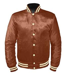 Custom College <b>Jacket</b> Embroidered Satin Baseball <b>Jacket</b> <b>Reversible</b> Bomber for <b>Men</b> - Product Image 1