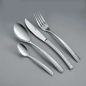 Juego de cubiertos de acero inoxidable con acabado de pulido de espejo perfecto para vajilla de boda y suministros de comedor elegantes - Product Image 6