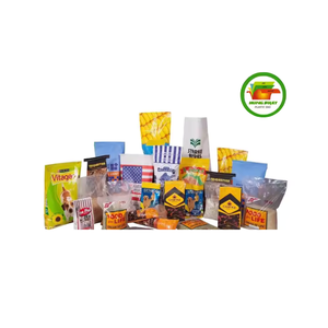 Rollo de película de plástico PE impreso personalizado, embalaje de grado alimenticio para paletas y aperitivos, diseño de bolsa de pie - Product Image 1