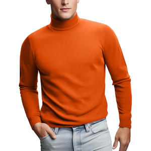 Men <b>Long</b> <b>Sleeve</b> Mock Neck Pullover Custom Fit Casual Sweatshirt <b>Top</b> OEM ODM Stylish Layering Apparel - Product Image 3