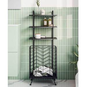 KPT68030 Bathroom Shelves with Iron Frame and Storage <b>Basket</b> Practical and Stylish - Product Image 6