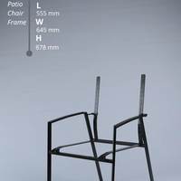Chaise de jardin moderne en métal, en plastique, pour intérieur, bureau, restaurant, dressing, mobilier de jardin, sortie d'usine directe