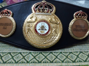 Ceinture de championnat de boxe personnalisée avec sangle en cuir, accessoire durable pour les événements de combat - Product Image 4