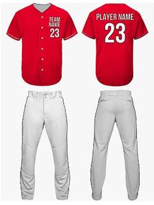 Ensembles d'uniformes de baseball unisexes personnalisés, respirants, manches courtes et sans manches, pantalon de jersey avec logo et nom - Product Image 2