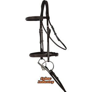 Brida de cuero de caballo Nuevo estilo inglés Brida de doma Piel de vaca genuina Caballo Headstall Cuero Premium para productos de caballo - Product Image 1