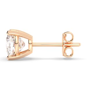 Boucles d'oreilles en or massif 14 carats sur mesure REYES Factory, diamant de laboratoire CVD taille coussin de 2,2 carats, pour femmes, bijoux fins - Product Image 4