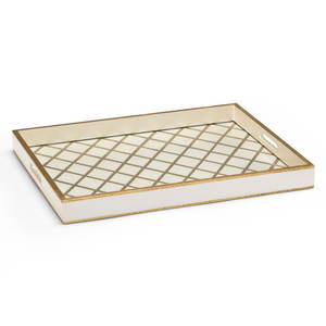 Plateaux de service blancs et noirs, design artisanal, plateaux de service rectangulaires en bois pour barware, articles de cuisine, vaisselle, restaurants - Product Image 2