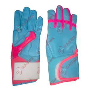 ถุงมือตีหนังแบบยาวคอมโบสีชมพูและสีน้ำเงินอมเขียวออกแบบโลโก้ได้ตามต้องการ - Product Image 4