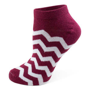 Footie de punto Chevron antibacteriano hasta el tobillo para mujer para uso diario en temporada de primavera - Product Image 3