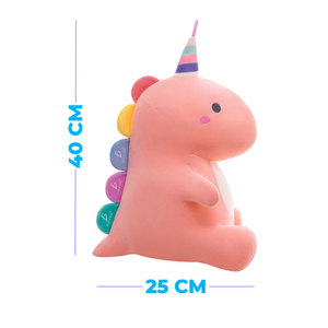 Peluche Dinosauro Super Morbido da 40 cm per Compleanno, Stile Kawaii in Cotone Organico e Poliestere, Antistress con Imbottitura in Cotone PP - Product Image 2