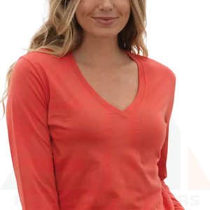 Camiseta de Manga Larga con Cuello Redondo para Mujer, Poliéster/Algodón Ecológico, Preencogida, Certificada GOTS, Suave, Corte Clásico, Estampada - Product Image 4