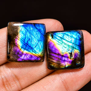 Paire de pierres précieuses en vrac Labradorite naturelle Cabochon pierres précieuses en vrac tout mélange forme et taille utilisation de pierres précieuses naturelles pour la fabrication de bijoux - Product Image 5