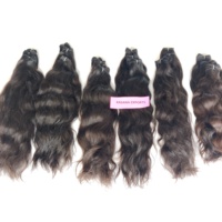 Bundel bebas proses kimia Virgin warna alami India wanita gelombang dalam mengepang ekstensi rambut manusia mentah hitam keriting