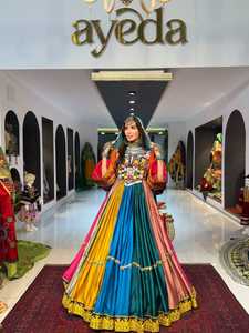 Vestido largo de terciopelo bordado Afghani Kuchi para mujer de primera calidad, ropa tradicional para fiesta de boda, vestido afgano Vintage para mujer - Product Image 2