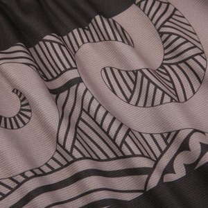 กางเกงขาสั้นผ้าฝ้ายลำลองสำหรับผู้ชายใส่ในฤดูร้อนกางเกงเอวยางยืดพิมพ์ลายตาข่ายสีพื้นพิมพ์ซับลิเมชันตามสั่ง - Product Image 4