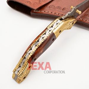 Cuchillo de caza plegable de bolsillo-Acero al carbono Ligero y duradero Multifunción para uso en exteriores - Product Image 4