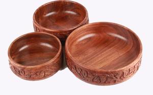 Ensaladera de frutas personalizable, nuevo modelo de madera de bambú Natural pulida para bodas, uso en cocina, cartón empaquetado - Product Image 5