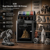 Version UK/UE - Imprimante 3D Bamboo Lab X2d Combo avec boîtier, double extrudeur, nivellement automatique