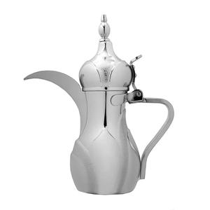 Hervidor de café árabe de lujo moderno Dallah acabado dorado y plateado olla decorativa para servidor de café para el hogar, oficina, cafetería y restaurantes - Product Image 3