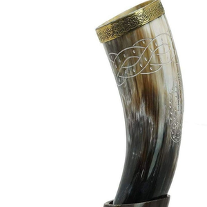 Corne à boire viking de haute qualité, étanche, écologique, prix direct d'usine, 100% naturelle, potable, sculptée, personnalisable - Product Image 3