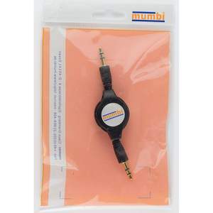 Cavo Audio Avvolgibile Mumbi 23491 II con Rivestimento in PVC, da Jack 3.5 mm a Jack 3.5 mm, Nero a Spirale - Product Image 6