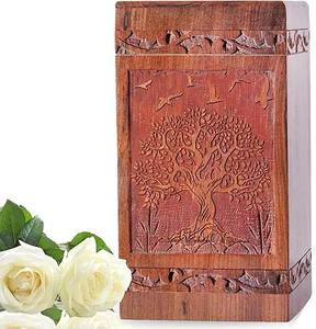 Urnas de cremación de madera hechas a mano modernas, urnas funerarias decorativas para hombre y mujer, precio bajo - Product Image 2
