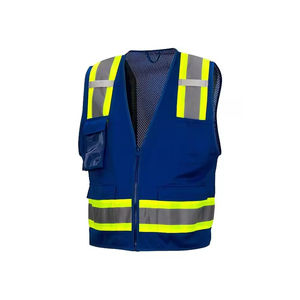 Gilet fluorescent léger haute visibilité avec bande réfléchissante argentée pour une utilisation quotidienne industrielle et extérieure - Product Image 4