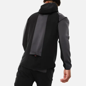 Ensembles de coupe-vent pour adultes, couleur noire, vestes à capuche, fermeture éclair, manches longues, vêtements décontractés, coupe-vent, survêtement pour l'hiver - Product Image 3