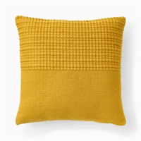 Housse de coussin 100% coton de luxe avec glands tissés à la main Boho tufté oreiller décoratif rayures à carreaux