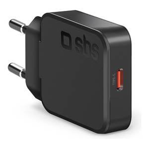 Cargador de Pared Delgado USB Tipo-C Cavo Caricabatterie SLIM 20W Tetragan 1C20SLIM, Cargador y Adaptador, Negro - Product Image 1