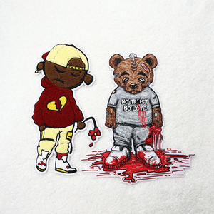 Parches de Oso de Chenilla Nuevos, Parche Bordado Personalizado con Tu Propio Diseño de Logotipo, Parches de Oso de Chenilla Termoadhesivos para Ropa y Accesorios - Product Image 6