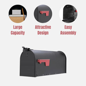 Vente en gros de boîte aux lettres murale nordique moderne pour décoration intérieure en acier galvanisé post-monté modèle vertical OEM/ODM prix d'usine - Product Image 3