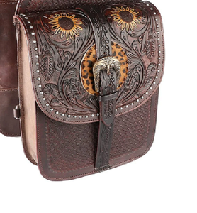 Sacs de selle de saut équestre en cuir véritable de haute qualité usinés à la main vêtements d'équitation occidentale pour chevaux - Product Image 3
