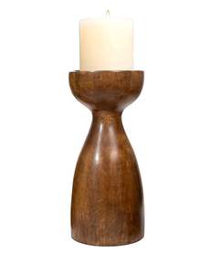 Bougeoir en bois naturel durable fait à la main pour Noël, usage domestique, avec une finition de surface polie et lisse - Product Image 1