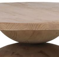 Table basse moderne arrondie en teck massif, matériau de haute qualité, couleur naturelle, pour l'intérieur/l'extérieur, meubles de salon