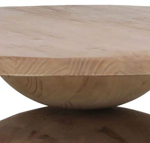 Rounded Coffee Table Made of <b>Solid</b> Teak <b>Wood</b> and High Quality Material with natural color for Indoor and Outdoor Use. - Product Image 3