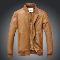 Veste en cuir d'agneau noir fin de haute qualité pour hommes, style motard personnalisé, col montant, imperméable, veste bomber écologique