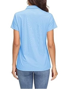 Camiseta de Golf Casual de Verano para Mujer, de Alta Calidad, Tejida, Transpirable, Talla Grande, Ropa Deportiva de Negocios, Lisa, al por Mayor, MOQ Bajo - Product Image 2