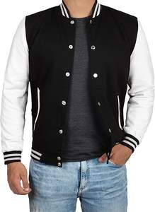 Varsity Leather for Winter Men's Plus Size Venta caliente-Pakistan-Chaqueta de bombardero de baloncesto de diseño personalizado para el mercado de EE. UU./Reino Unido - Product Image 2