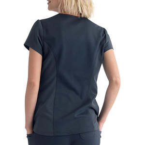 <b>Top</b> Selling Hospital Uniforms Medical Breathable Scrubs Nurse Short Sleeve <b>Zip</b> <b>Front</b> Scrub Suit for Women Nursing Scrub Set - Product Image 2