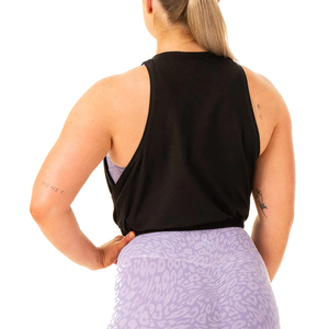 Venta al por mayor de las mujeres recortada camiseta sin mangas con logotipo personalizado impreso Crop Top Singlet suelta transpirable deportes camiseta chaleco para las mujeres - Product Image 5