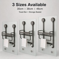 Moderno juego de toallero y cesta para baño de hotel, montaje sin clavos en pared, estante colgante de aluminio espacial resistente al óxido para colgar sobre la puerta