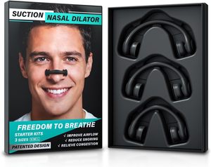 Kit de Démarrage Dilatateur Nasal Portable à Aspiration – 3 Tailles – Support Nasal Breveté pour Sommeil, Voyage, Bureau - Product Image 1
