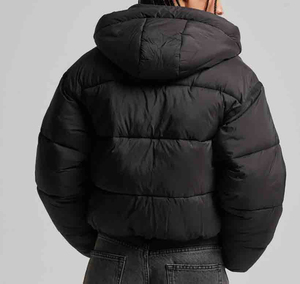 Chaqueta Acolchada de Algodón con Capucha Personalizable, Chaqueta Transpirable, Chaqueta de Burbujas, Abrigo Superior para Club, Ropa Deportiva Corta y Cálida - Product Image 2