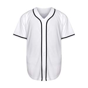 Wholesale Mens Blank Plain 100% Polyester Mesh Button Down Shirts Sports Short Sleeve Outdoor <b>Baseball</b> Jersey <b>Baseball</b> Jersey - Product Image 1