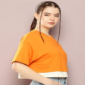 เสื้อยืดแขนสั้นคอกลมลำลองสำหรับผู้หญิงเสื้อยืดลำลองผ้า100% 180 GSM - Product Image 1