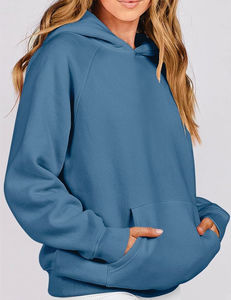 Sweat-shirts et pulls à capuche surdimensionnés pour femmes, imprimés, doublés en polaire, anti-rides, pour l'automne/hiver - Product Image 4